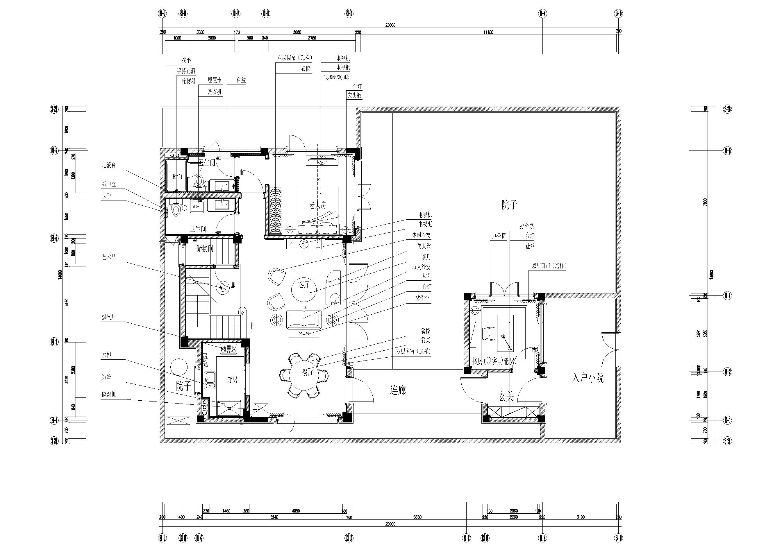 [广西]绿城新古典样板间装饰施工图+效果图 别墅