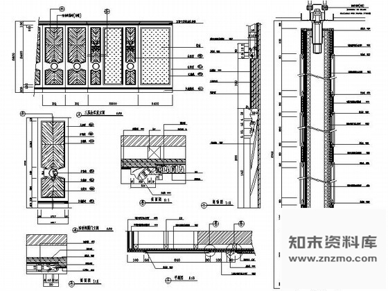 图块/节点会议室活动间隔门详图 通用节点