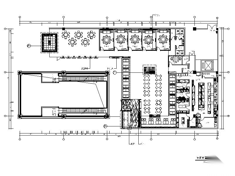 万象城某混搭风格餐厅设计CAD施工图（含效果图）