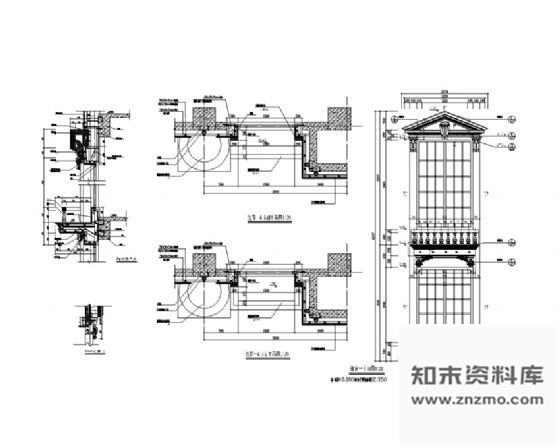 图块/节点欧式建筑连窗详图2