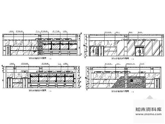 图块/节点银行大厅立面装饰图