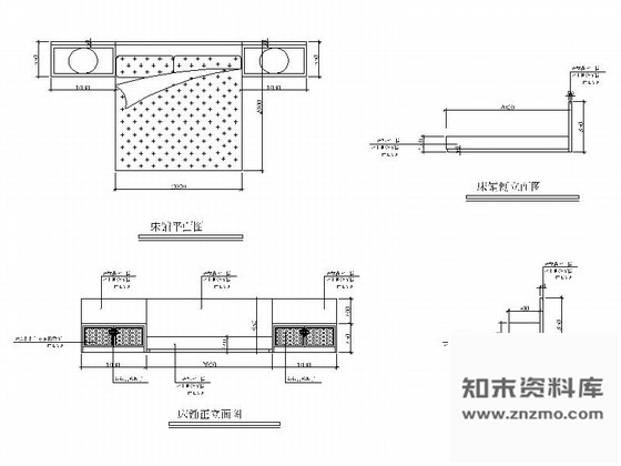 图块/节点云南某古建客栈床铺详图