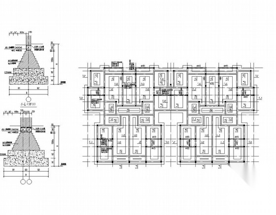 七层砖混、底部框架结构住宅楼结施（含建施）