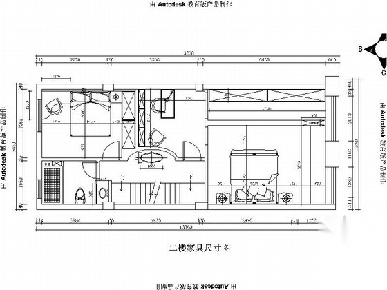 [扬州]美式豪华复古3层别墅CAD施工图（含效果图）