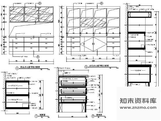 图块/节点医生办公室书柜详图 柜类