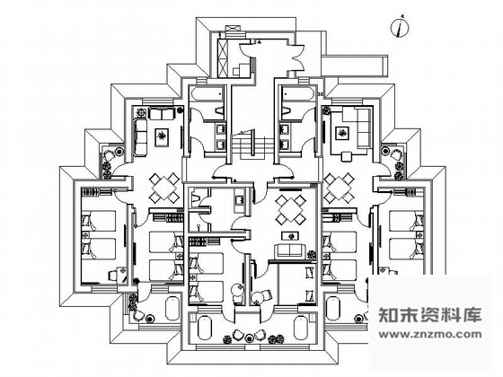 施工图唐山假日生态园农庄两层别墅装修施工图含方案