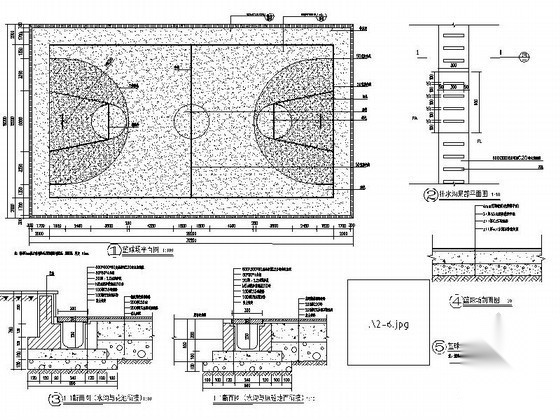 篮球场平面设计施工图