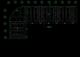 停车场地CAD图纸 户外