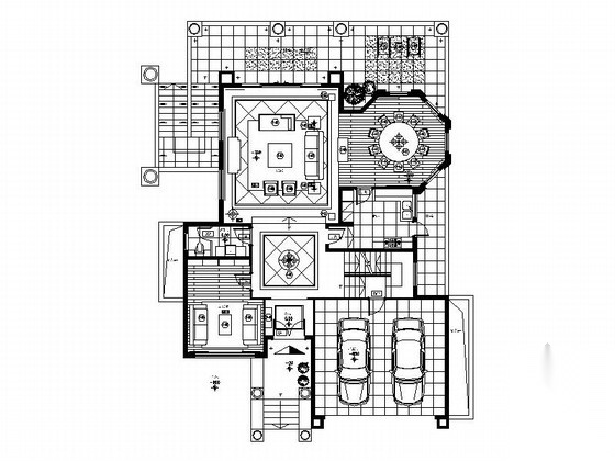 [南京]温馨简约二层小别墅装修设计CAD施工图