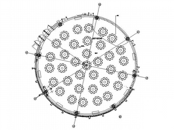 酒店圆形宴会厅施工图