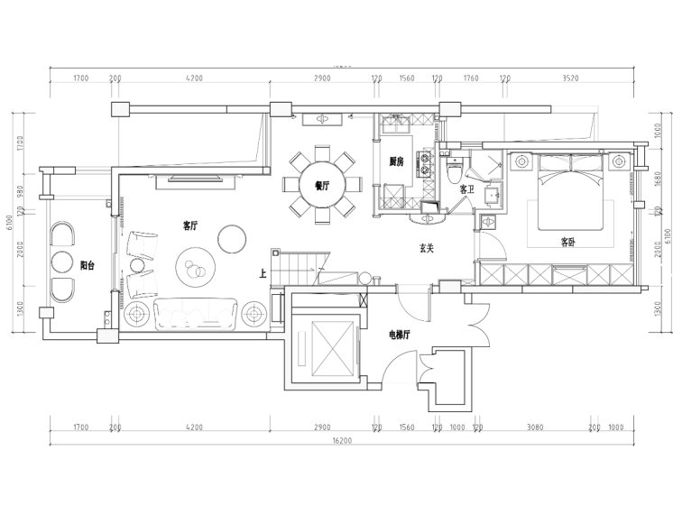 [广西]钦州丽景天下样板房家装设计完整施工图 平层