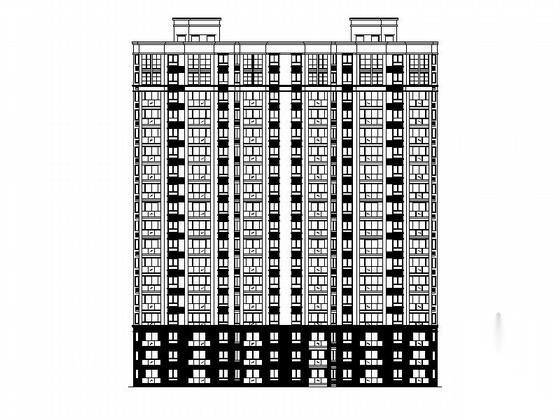 [安徽]十八层古典风格住宅建筑施工图