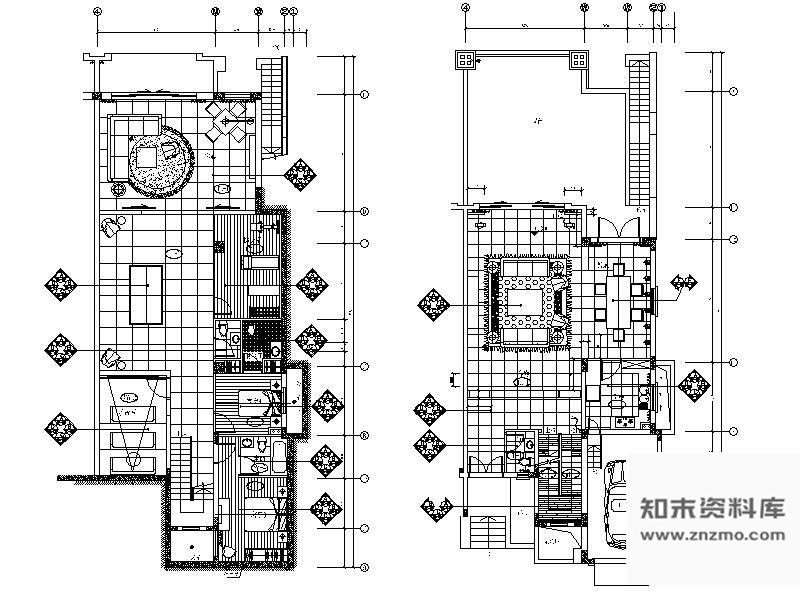 施工图深圳北欧风格高尔夫球联体别墅A型装修图