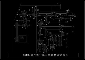 万能升降台铣床CAD机械图纸