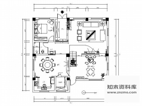 施工图福建某时尚三层别墅全套施工图