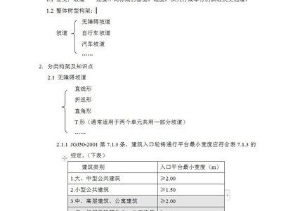 自行车+无障碍+汽车坡道准化设计节点详图 建筑通用节点