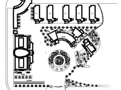 某楼群中心景观绿化图