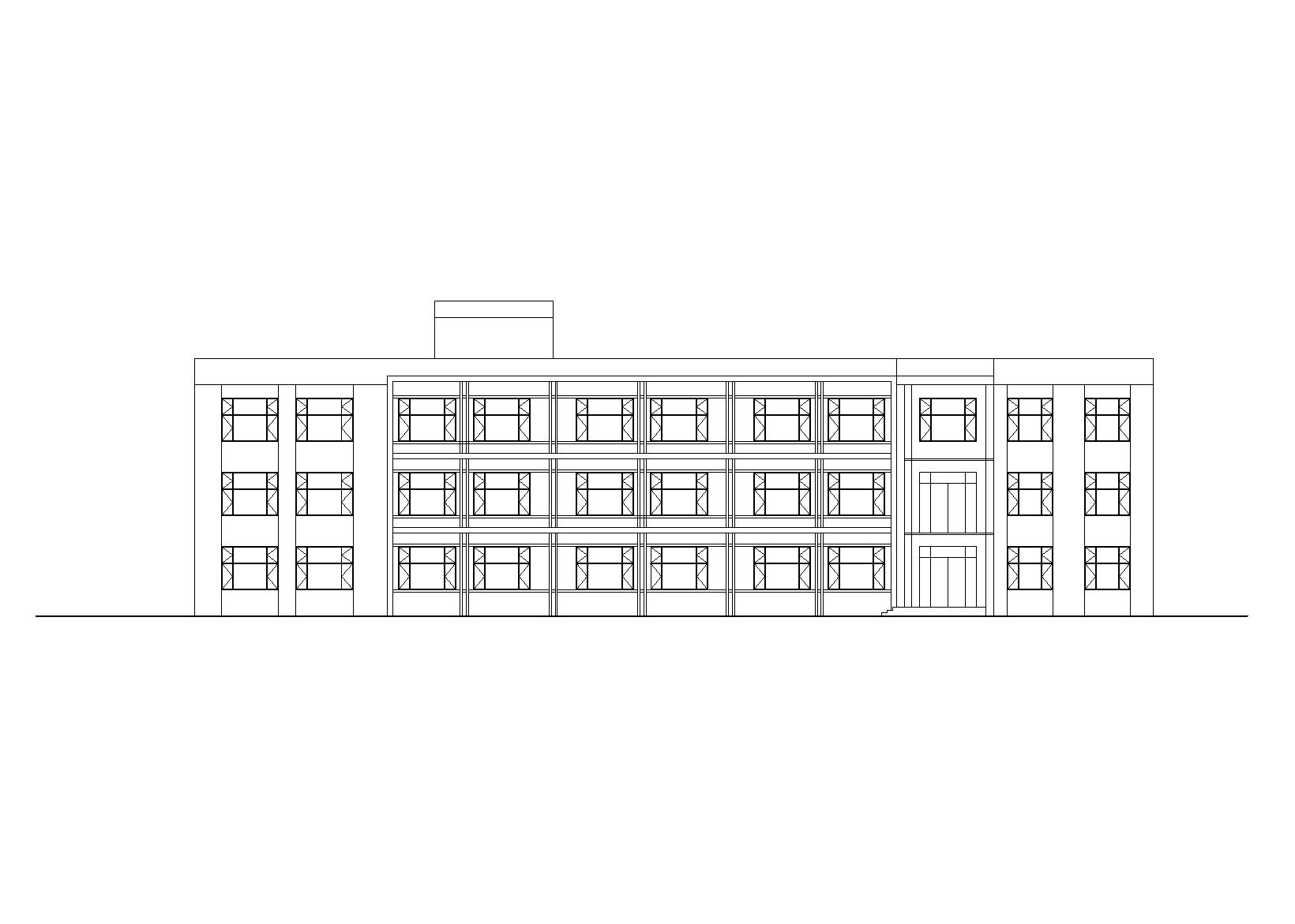 苏留庄镇后屯中心小学综合楼建筑施工图设计