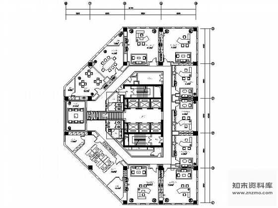 施工图中国银行办公楼装饰图