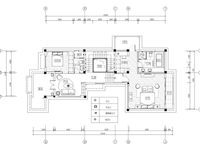 ​[福建]380㎡现代四居室别墅样板房施工图