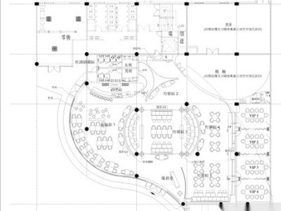 [无锡]现代风格西餐厅空间设计施工图(含效果图)