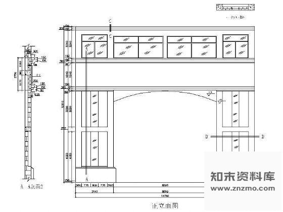 图块/节点社区大门详图 通用节点