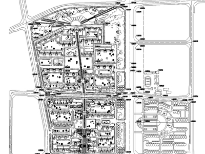 [北京]新北京故事居住区景观CAD施工图（含手绘方案及室...