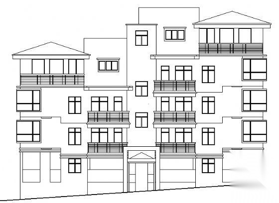 某山地四层住宅楼建筑方案图