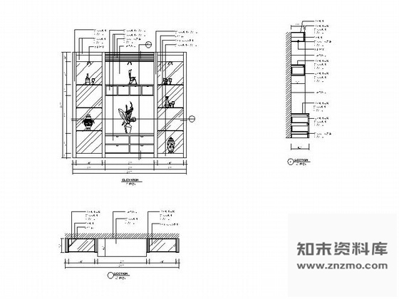 图块/节点现代居室餐厅1立面详图