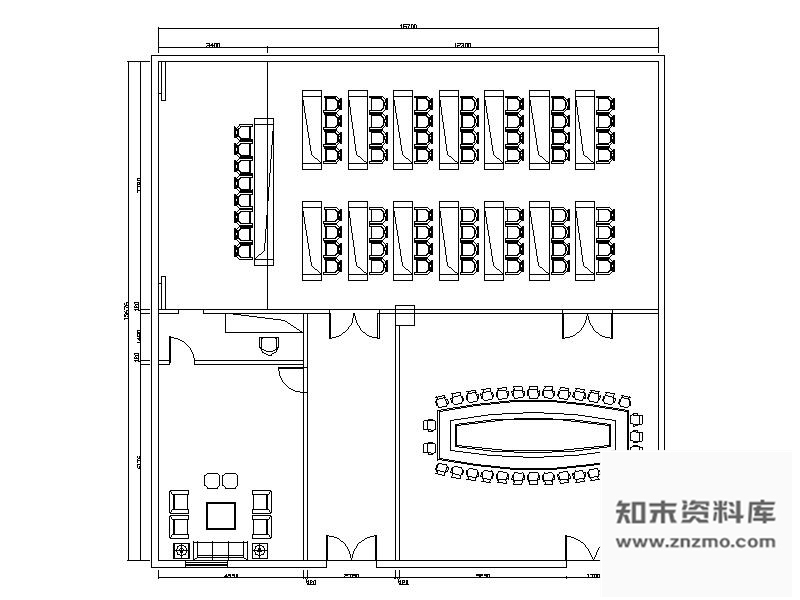 施工图福建某地税局二楼会议室装修图含效果