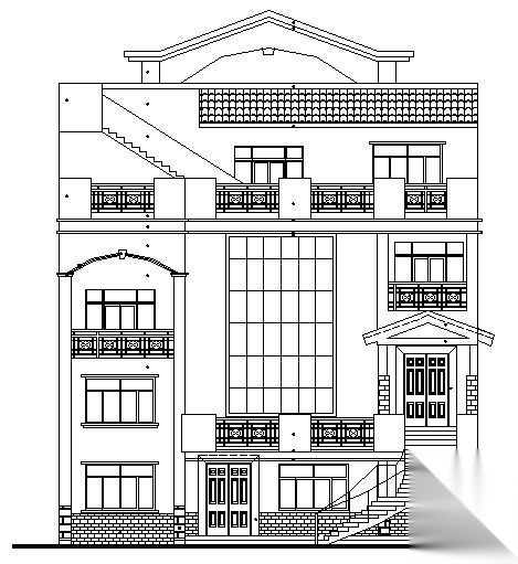 某四层别墅式私宅建筑施工图