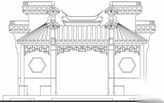 某古建门亭建筑施工图