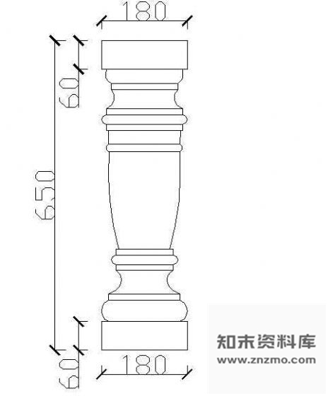 图块/节点西式栏杆柱