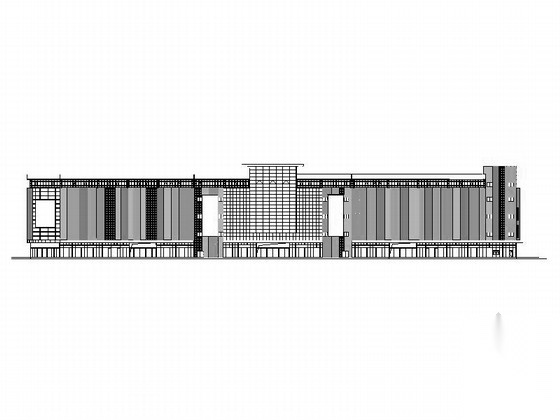 [广西]五层现代风格商贸物流城建筑施工图（知名设计院）