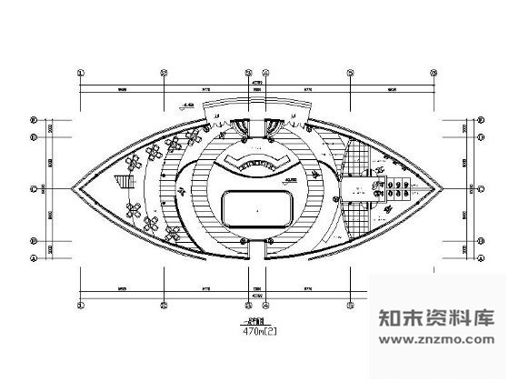 图块/节点经济港销售中心平面图