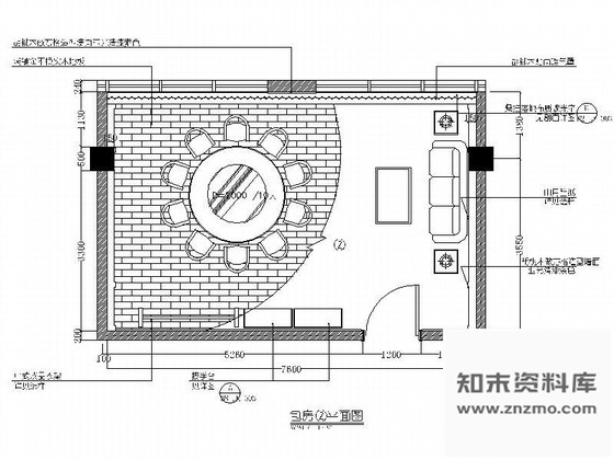 施工图国际酒店中餐厅包间装修图Ⅱ