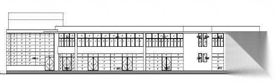 某二层服务楼建筑方案图