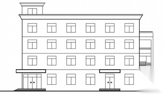 某四层框架综合楼建筑结构方案图