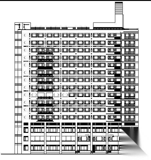 上海市某医院住宅楼建筑施工图