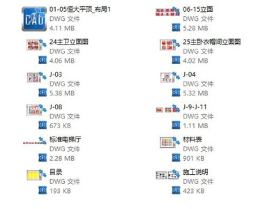 [吉林]欧式风格恒大华府样板房装修施工图（附效果图） 平层