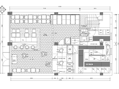 [浙江]宁波奶茶咖啡店施工图-附效果图