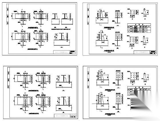 H型钢檩条与刚架连接详图 节点