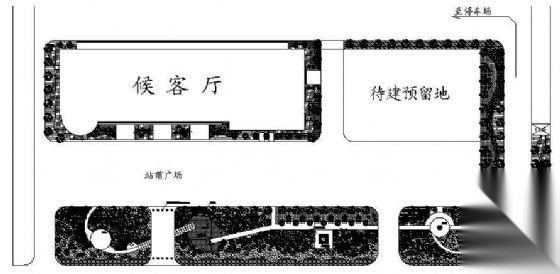 某高客站广场绿地景观规划图