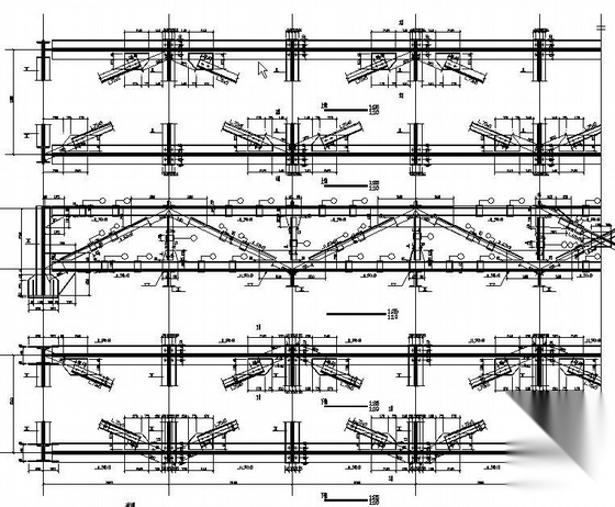 某28米跨钢结构桁架图纸