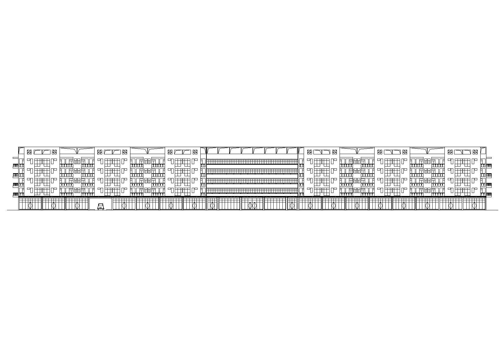 [广东]L型宿舍楼建筑施工图（含效果图）