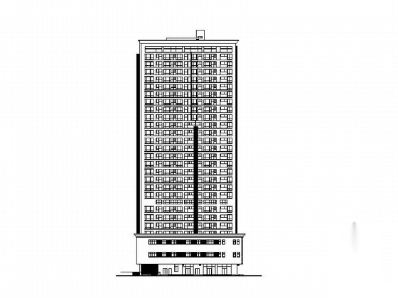 [深圳]某二十六层商住楼建筑施工图（烂尾楼改造）