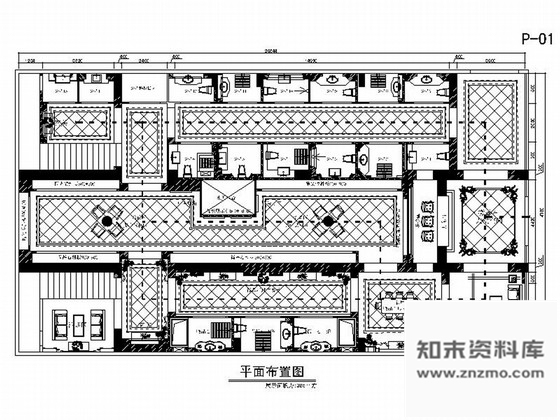 施工图山西豪华欧式风格瓷砖展厅室内装修设计施工图