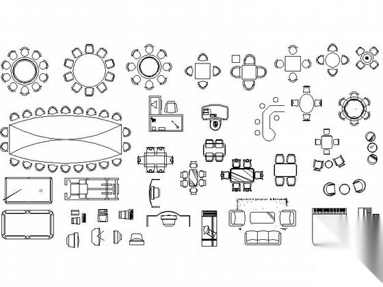 室内家具图库CAD图块下载