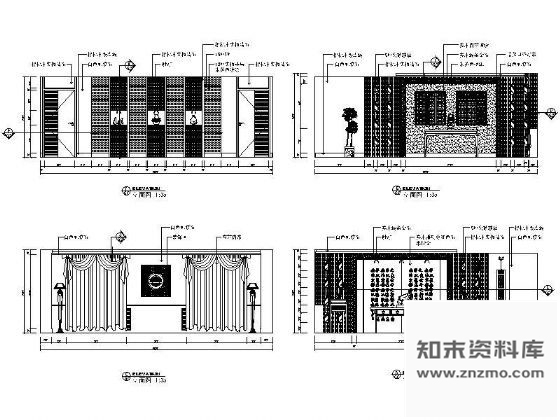 图块/节点中式小餐包立面设计图