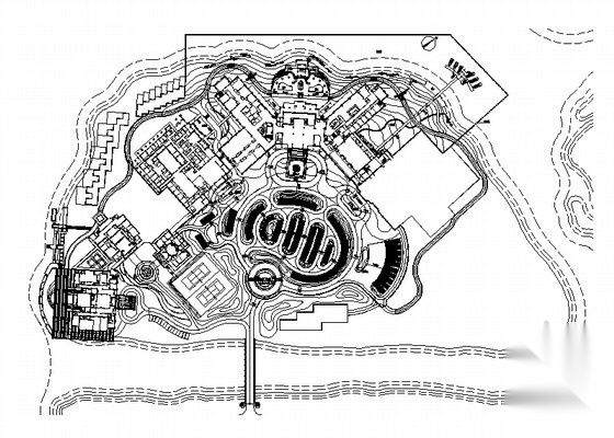 [天津]会所岛景观设计施工图